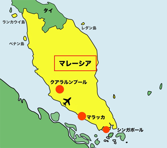 マレーシアの地図